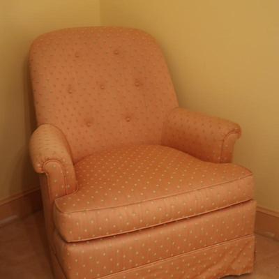 Vintage Tufted Upholstery Pink Chair