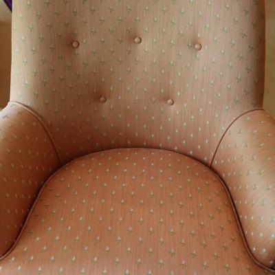 Vintage Tufted Upholstery Pink Chair