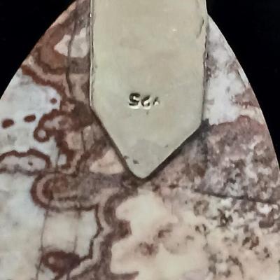 Mexican Laguna Lace .925 marked Gemstone Pendant