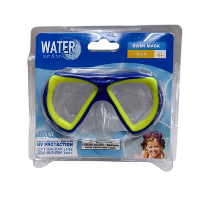 Child 4+ Blue & Green Water Fun & Sun Watersport Swim Mask UV Protection Latex Free