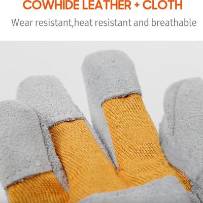 Welding Gs Heat Resist Cowhide Leather Forge Gs Hands ion in Welding Oven Grill BBQ Fireplace Factory Construction Site