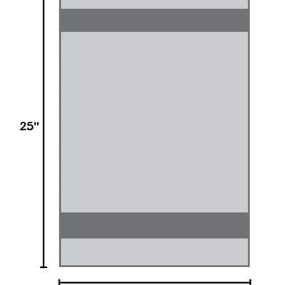 3-Pack Black & White 100% Cotton Terry Kitchen Dish Towels, Highly Absorbent, 25" x 15