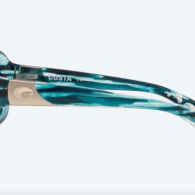 Costa Del Mar Gannet Women's Sunglasses Blue Clear Crystal/Polarized Gray Lens 580P 58mm