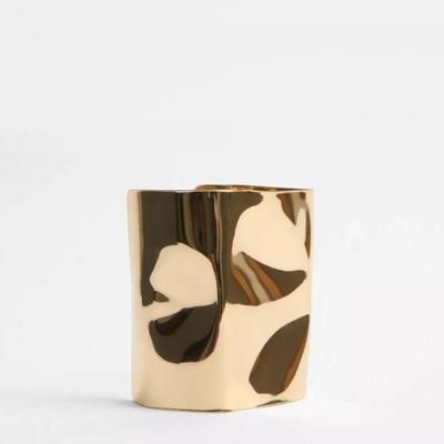 Nasty Gal Textured Cuff Bracelet in Gold