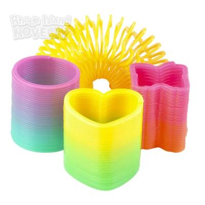 12-Pack Multicolor Slinky Coil Spring Assortment Pack - Round, Heart, Butterfly, Star, Shapes - 1.4" (35mm)