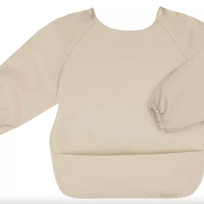 Willow + Sim Long Sleeve Washable Baby Bob w/Food Catcher in Antique White