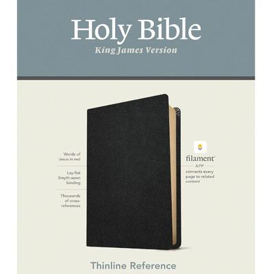 KJV Large Print Thinline Reference Bible, Filament Enabled (Genuine Leather, Black, Red Letter)