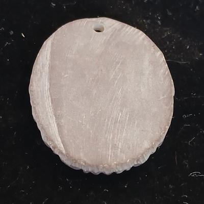 Lucky fortune Octagon Bagua white jade necklace and a carved pink stone pendant year of the bull