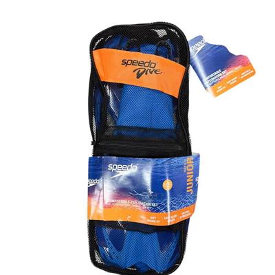 Size L/XL (Shoe Size 1-4) Junior 6-14 Speedo Comfortable Exploration Snorkel & Fin Set Soft Secure Fit Adjustable Straps