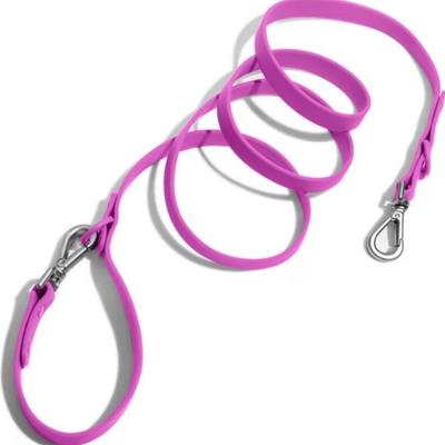 Wild One 5' Adjustable Waterproof Flex-Poly Coated Nylon Dog Leash Orchid Dirt & Odor Resistant All Weather