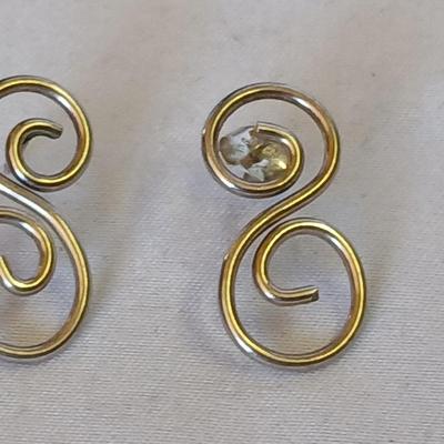 .925 marked Bangle with a set of earrings