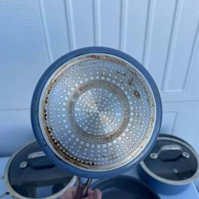 C - T-fal Excellence Ceramic Non-Stick Cookware Set, 10-Piece - Blue