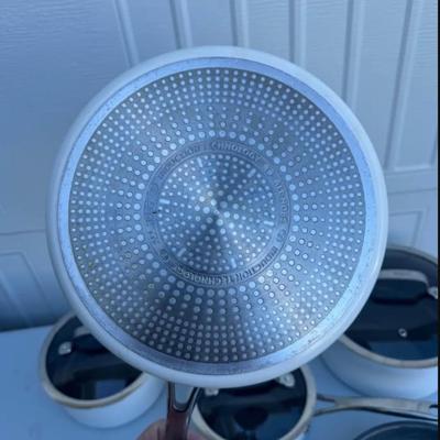 B - T-fal Excellence Ceramic Non-Stick Cookware Set, 10-Piece - White