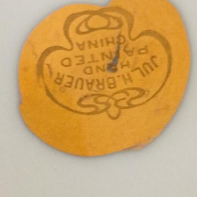 Antique JUL. H. BRAUER Hand painted China creamer & lidded sugar dish