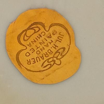 Antique JUL. H. BRAUER Hand painted China creamer & lidded sugar dish