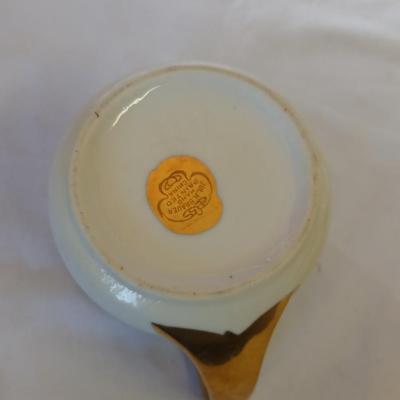 Antique JUL. H. BRAUER Hand painted China creamer & lidded sugar dish