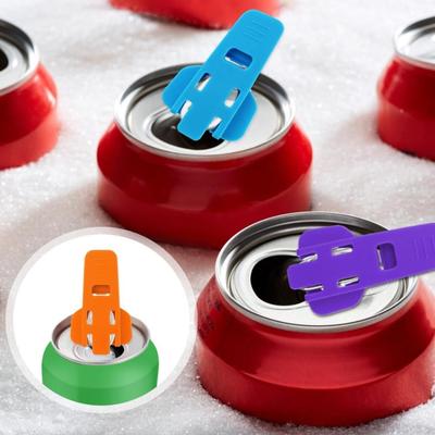6 Pack Manual Easy Can Opener Soda Beer Can Openers Plastic Beverage Can Cover Protector for Pop Coke Aluminum Beverage Drink Shields for...