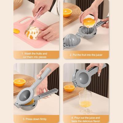 Fruit Juice Squeezer with Pourer, Lemon Squeezer, Hand Juicer, Small, Lightweight, Portable, Ergonomic Juicer, Manual, Easy to Use,...