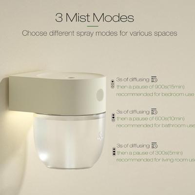 Snubor Wall Mounted Waterless Diffuser with Fragrance Liquid Set - Smart Sensor Aromatherapy Spray Dispenser with Night Light - 3 Mist...