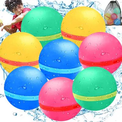 8-Pieces Reusable Water Balloons for Kids, Water Balloons Quick Fill, Refillable Water Balloons, Self Sealing Magnetic Water Bomb Balls...