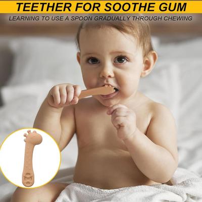 2-Piece Baby Spoons, Baby Led Weaning Spoons for Stage 1 + Stage 2, Toddler Spoons with Soft-Tip Soothing Gums, Self Feeding 6 Months...