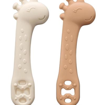 2-Piece Baby Spoons, Baby Led Weaning Spoons for Stage 1 + Stage 2, Toddler Spoons with Soft-Tip Soothing Gums, Self Feeding 6 Months...