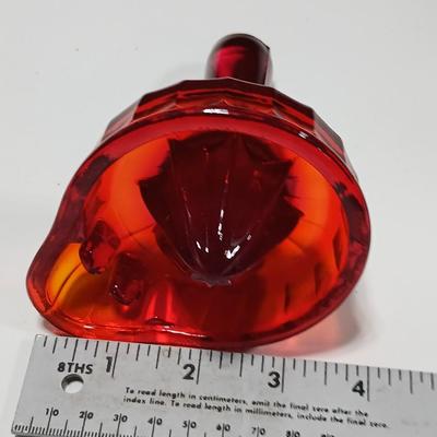 RARE Ruby red Duboe Vaseline Glass Handheld Lemon Juice