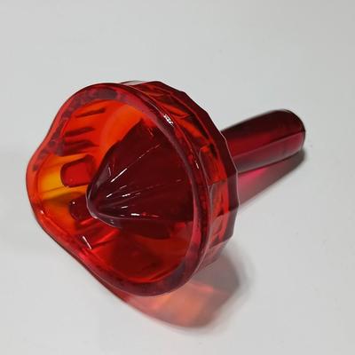 RARE Ruby red Duboe Vaseline Glass Handheld Lemon Juice