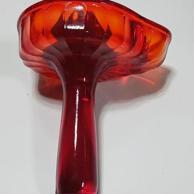 RARE Ruby red Duboe Vaseline Glass Handheld Lemon Juice