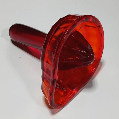 RARE Ruby red Duboe Vaseline Glass Handheld Lemon Juice