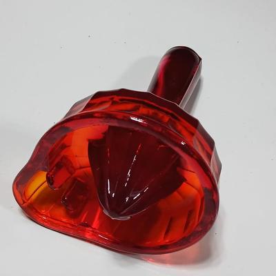RARE Ruby red Duboe Vaseline Glass Handheld Lemon Juice