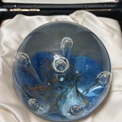 Caithness Paperweight -Sea Dance - collectable glass paperweight - with original box