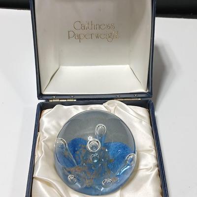 Caithness Paperweight -Sea Dance - collectable glass paperweight - with original box