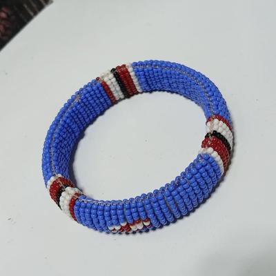 Beaded Bangle bracelets with Trade beads and a hardbound Exotic beads book