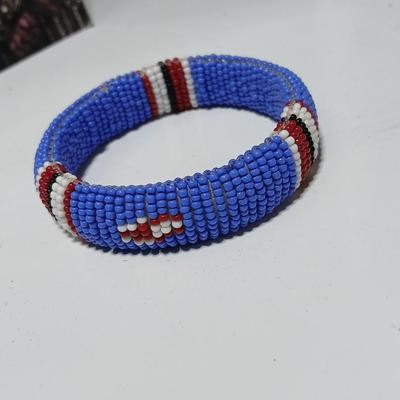 Beaded Bangle bracelets with Trade beads and a hardbound Exotic beads book