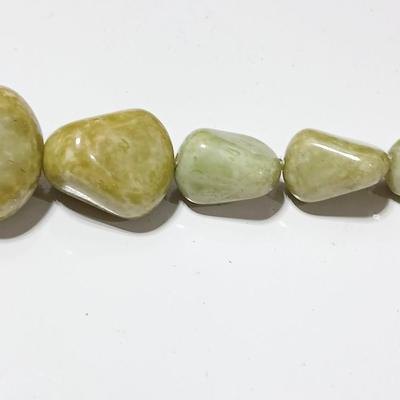 Vintage Necklace, Hand Knotted Scottish Style Faux Connemara Marble Glass Bead Adjustable length 1950's / 60's