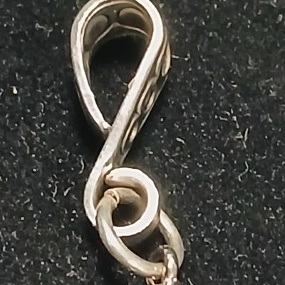 Antique Victorian Floating Opal Glass Bulb Pendant Necklace