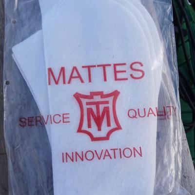 Equestrian tack - assortment of Mattes Padding / shims with Dover Saddlery Nylon storage bag