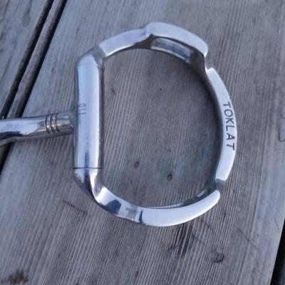Equestrian tack - Mylers Level 2 English Dee Low Port Snaffle Bit /r Triple Barrel with Hooks Snaffle bit Toklat