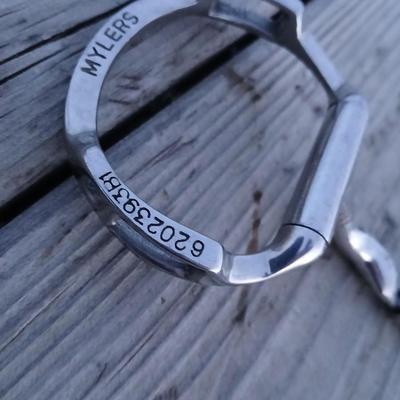 Equestrian tack - Mylers Level 2 English Dee Low Port Snaffle Bit /r Triple Barrel with Hooks Snaffle bit Toklat