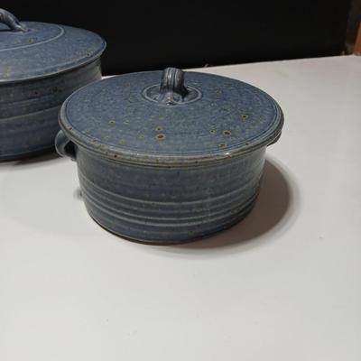 Vintage Pottery stoneware dish set - with lids