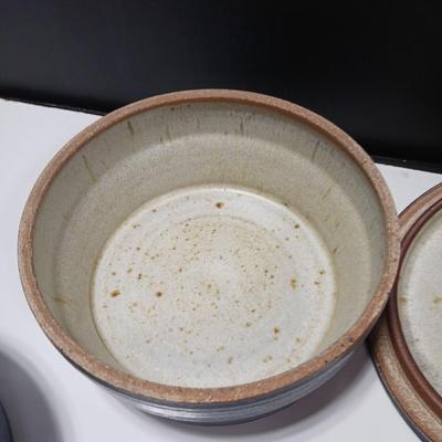 Vintage Pottery stoneware dish set - with lids