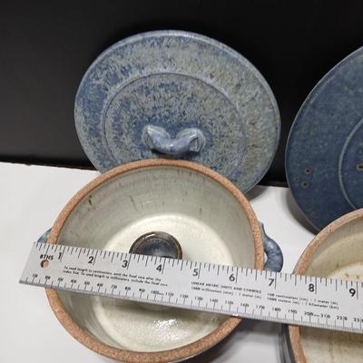 Vintage Pottery stoneware dish set - with lids
