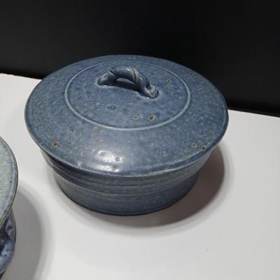 Vintage Pottery stoneware dish set - with lids
