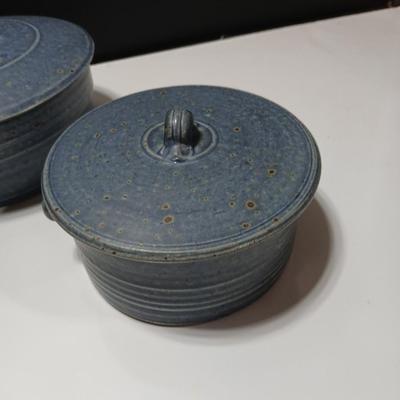 Vintage Pottery stoneware dish set - with lids