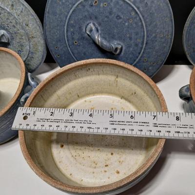 Vintage Pottery stoneware dish set - with lids
