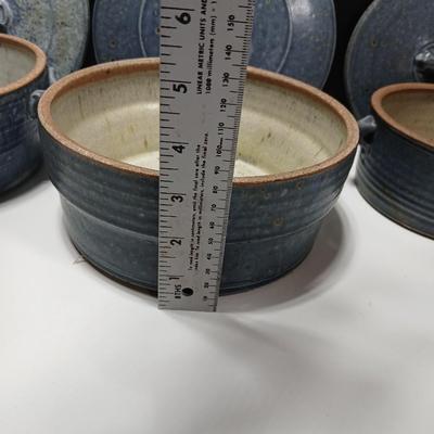 Vintage Pottery stoneware dish set - with lids