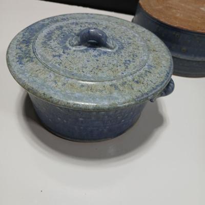 Vintage Pottery stoneware dish set - with lids