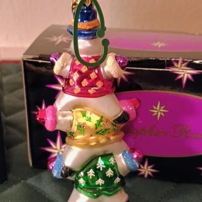 2 GLASS CHRISTOPHER RADKO CHRISTMAS ORNAMENTS (1)