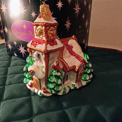 LARGER CHRISTOPHER RADKO CHURCH ORNAMENT